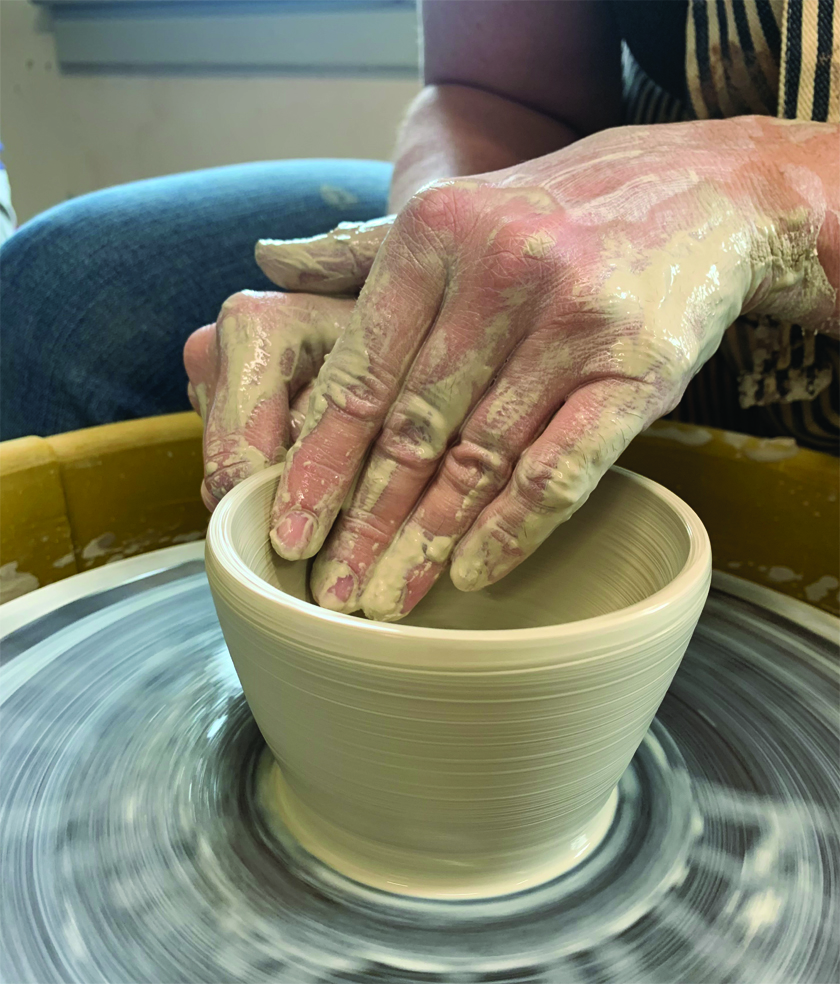 Trying Pottery for the FIRST TIME - MINI Pottery Wheel 